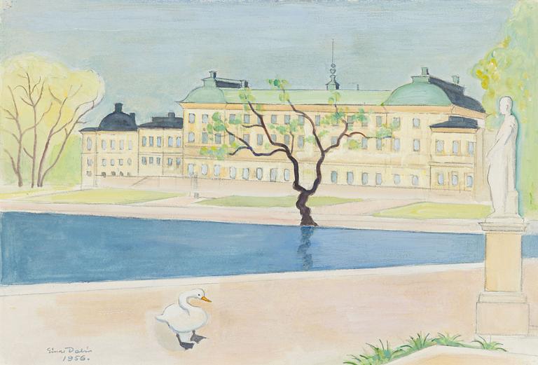 Einar Jolin, Vy över Drottningholms slott.