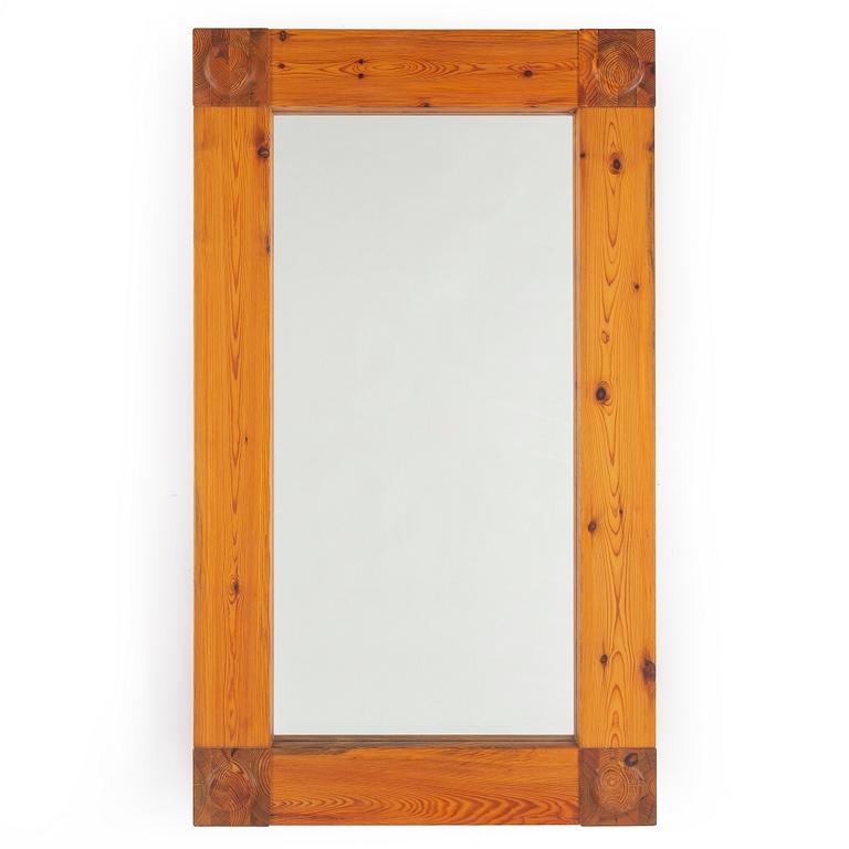 A 1960s-70s swedish pine mirror.