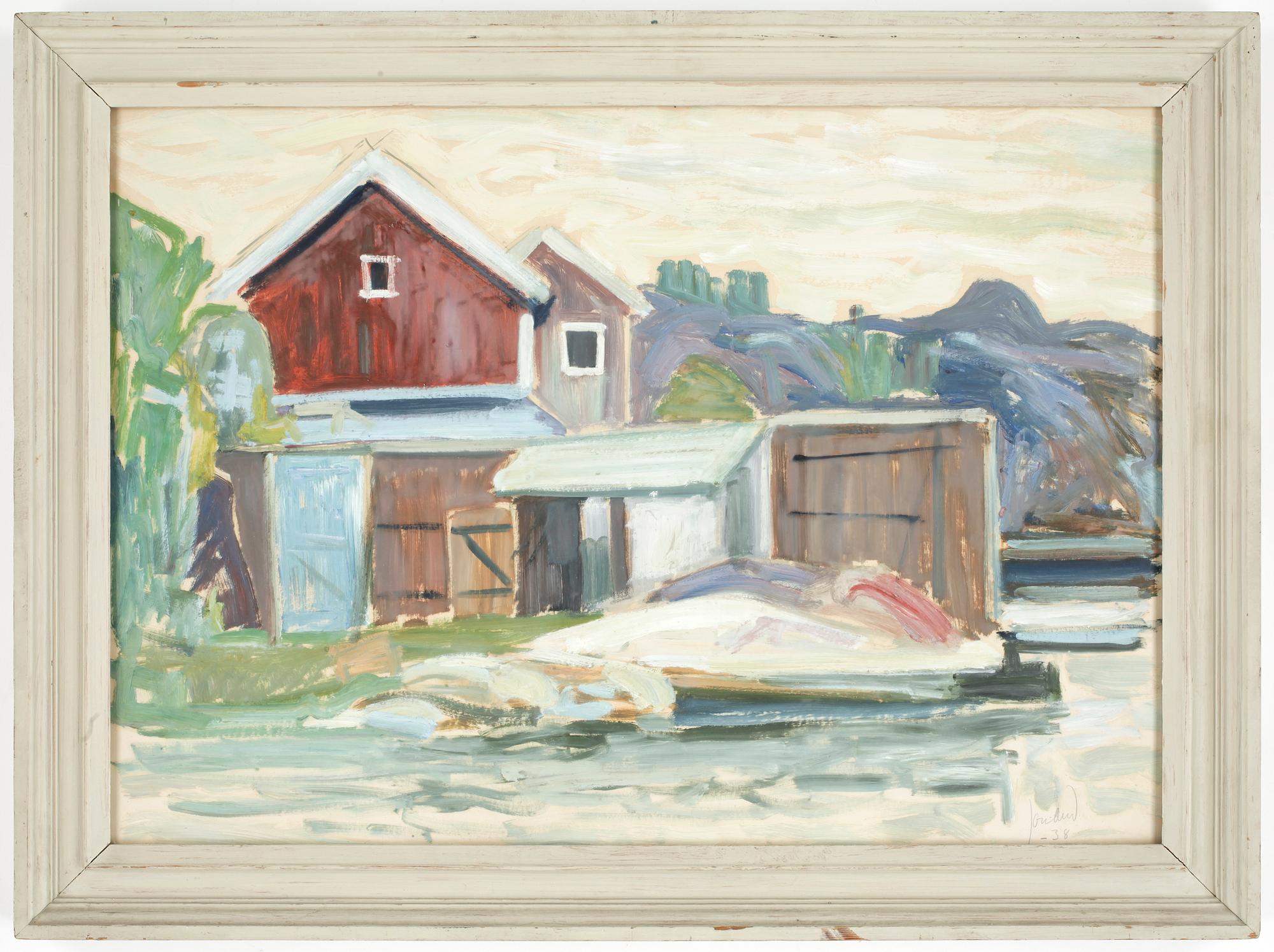 JOHN JON-AND, olja på pannå, sign o dat -38.