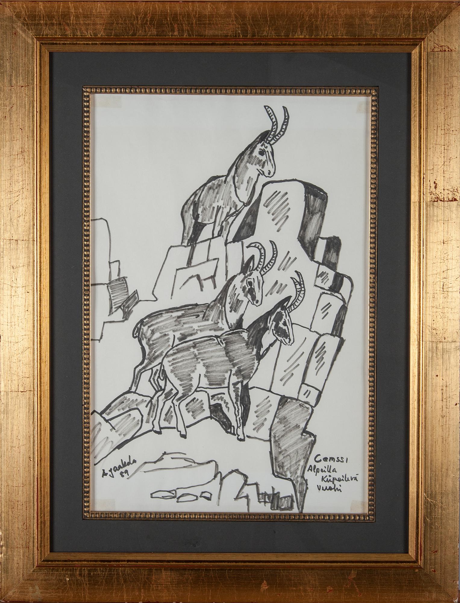ALPO JAAKOLA, tusch, signerad och daterad -89.
