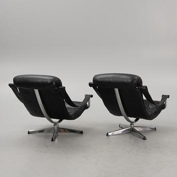 Armchairs, a pair, Göte Möbler, Nässjö, 1970s.