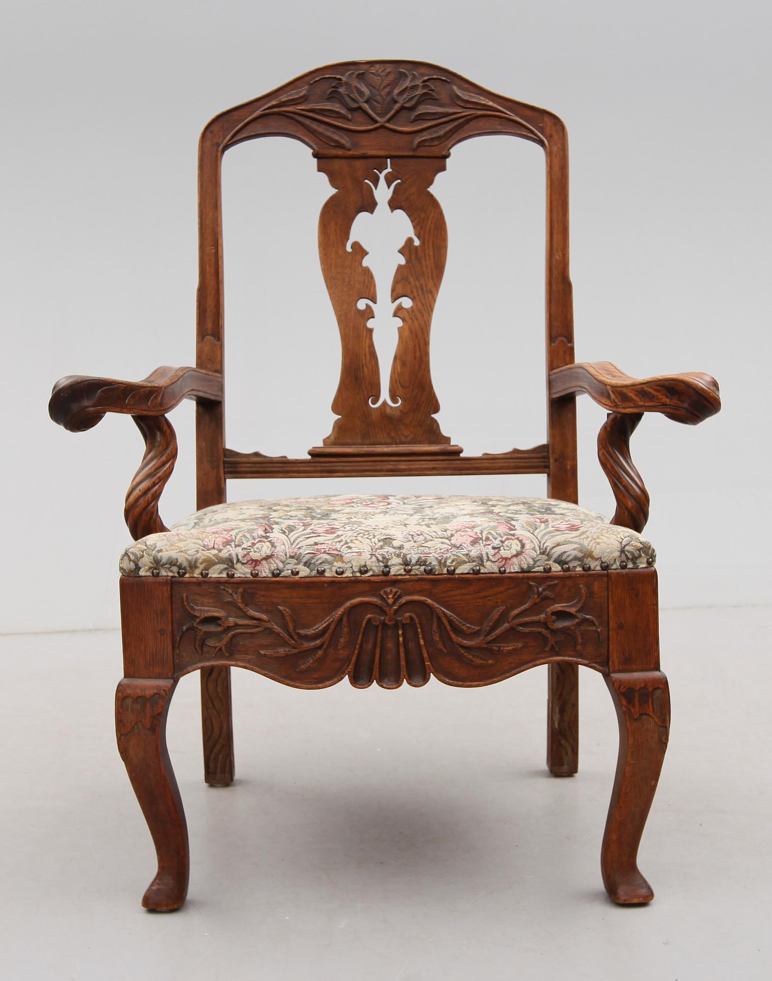 KARMSTOL, Norge, barock, 1700-tal.