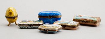 DOSOR, 6 st, porslin, Limoges, 1900-talets mitt.