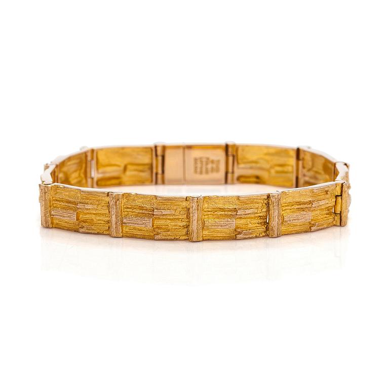 Björn Weckström, a 14K gold bracelet 'Cascade' for Lapponia 1973.