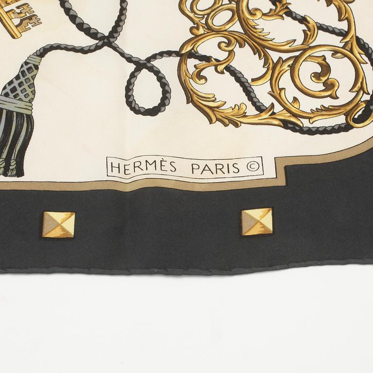 SCARF, siden, "Les Clés", Cathy Latham, Hermès, Paris. Formgiven 1965.