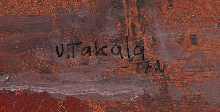 Veikko Takala, öljy levylle, signeerattu ja päivätty-72.