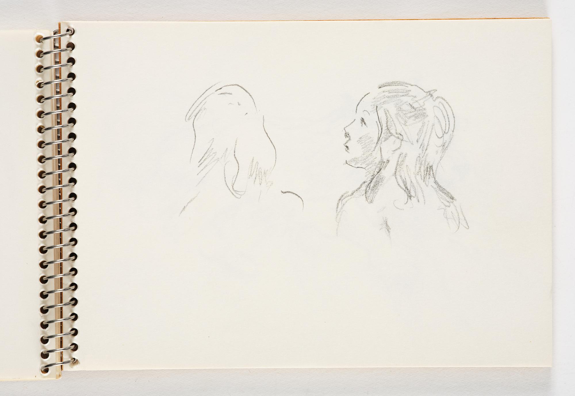 Lotte Laserstein, 4 skissböcker med blyertsteckningar.