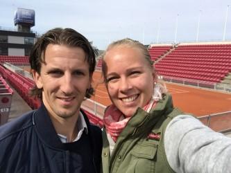 TENNISTIMME, med Johanna Larsson och coach Mattias Arvidsson.