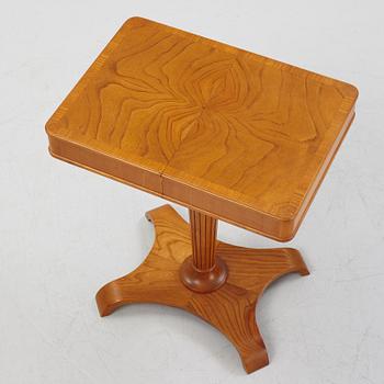 A Swedish Modern elm sewing table, Svenska Möbelfabrikerna, Bodafors, 1940's.