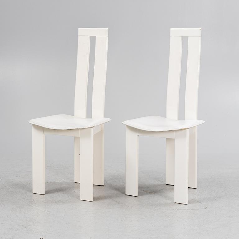 Pietro Costantini, a set of six chairs, Italy, late 20th Century.