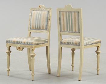 STOLAR, 4 st, gustaviansk stil, 18/1900-tal.