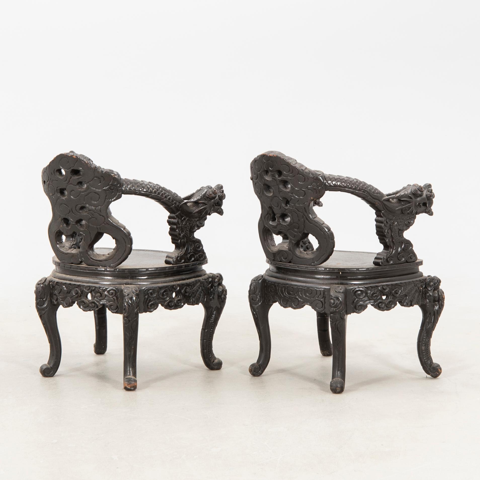 Furniture set, three pieces, China, circa 1900.
