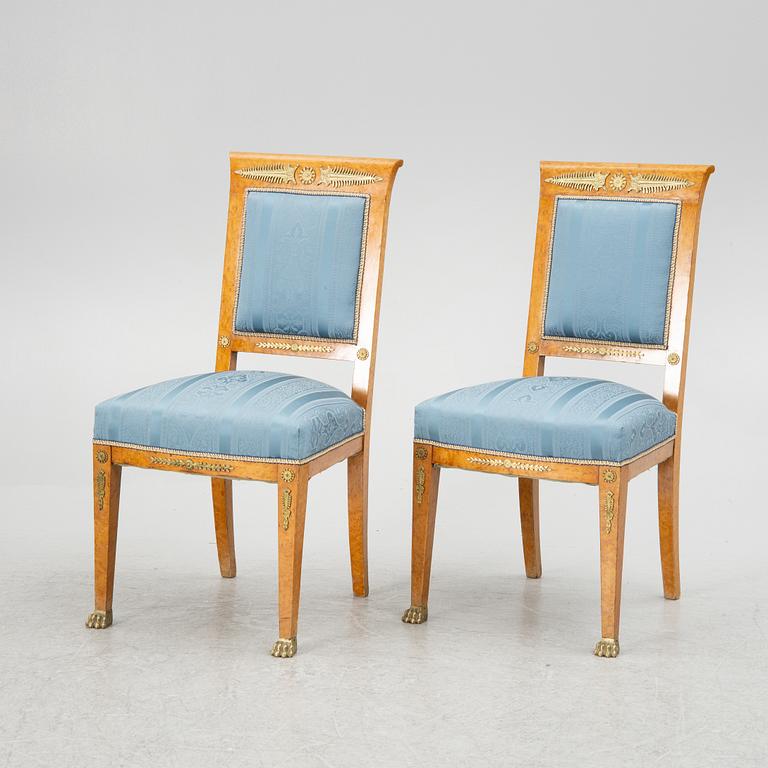 Salon group, 6 pieces, Empire style, around 1900.