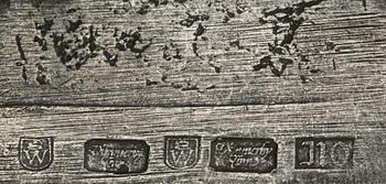 HENRY GUSTAFSSON, skulptur, sten och tenn, signerad.