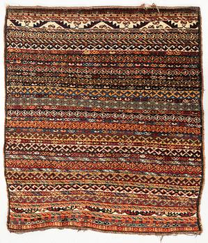 Bag front, Khorjin, antique, 94 x 77 cm.