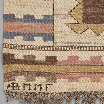 Märta Måås-Fjetterström, MATTO, "Ljusa plador", flat weave, ca 194-195 x 109-111 cm, signed AB MMF.