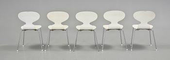 STOLAR, 5 st, "Myran", Arne Jacobsen, Fritz Hansen, 1969.