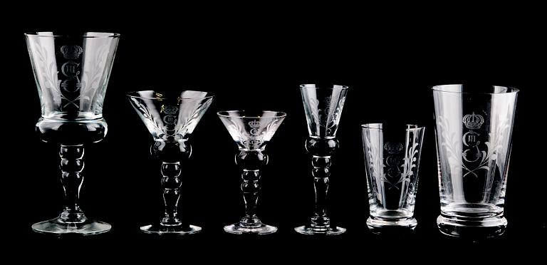GLASSERVIS, 69 del, modell Gustaf III, Reijmyre.