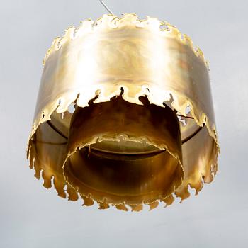 A set of brass ceiling pendant and wall lamp by Svend Aage Holm Sørensen later part of the 20th century.