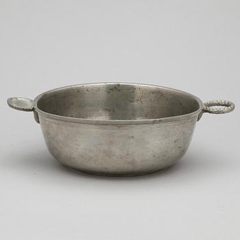 MATSKÅL, tenn, Johan Albert Gellerstedt, Härnösand 1847.