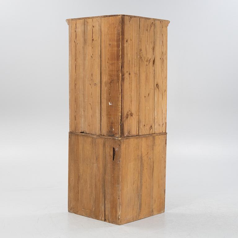 A pinewood cabinet, 18th/19th Century.