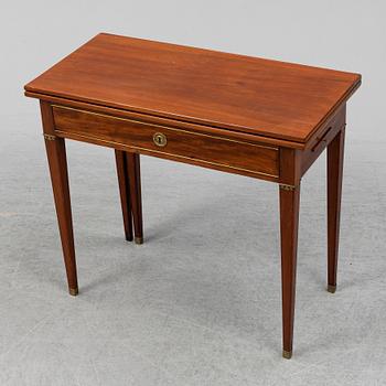 A late Gustavian games table, late 18th ct.
