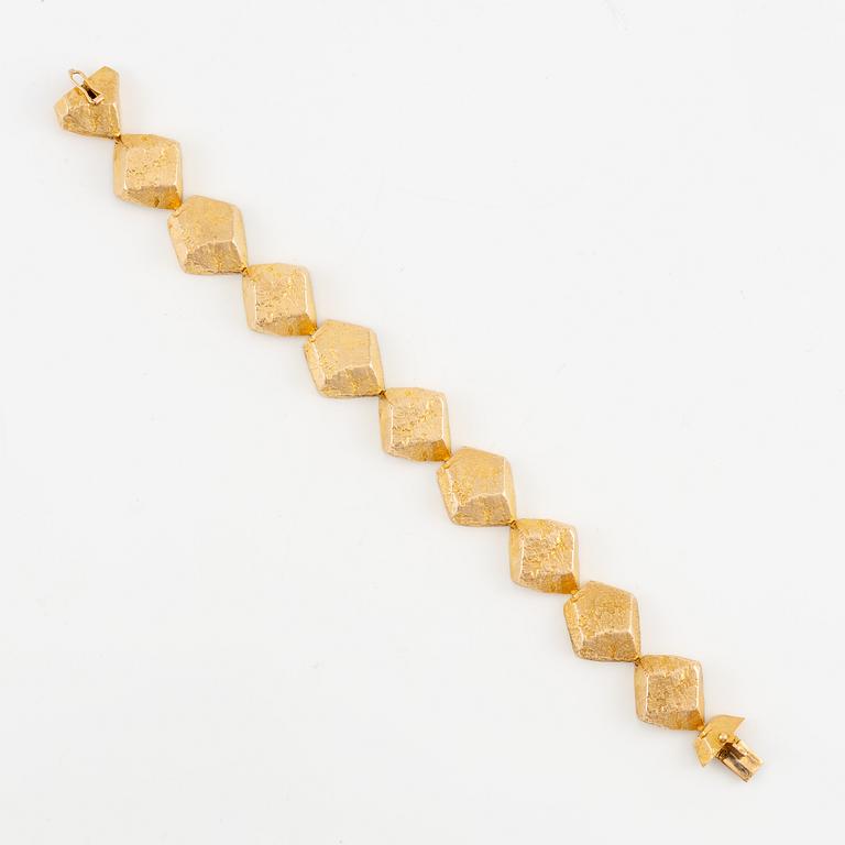 Björn Weckström, a bracelet 14K gold "Lapplands stenar" for Lapponia, Finland 1971.