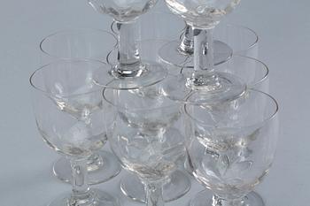 VINGLAS, glas, 12 st. 1800-tal.