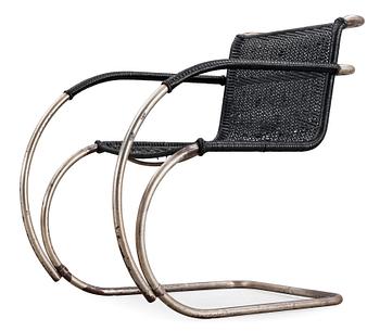 107. A Ludwig Mies van der Rohe 'MR 20' armchair, Berliner Metallgewerbe Josef Müller or Bamberg Metallwerkstatten, ca 1927.