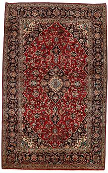 252. A rug, Old, silk Kashan, ca 224 x 138,5 cm.