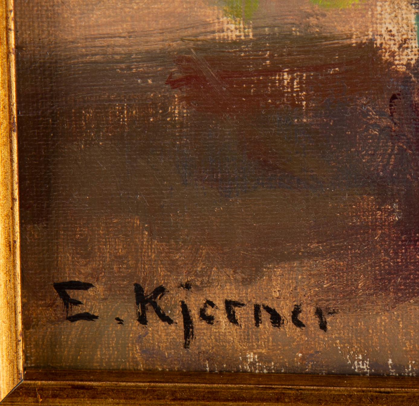 Esther Kjerner, oil on canvas, signed.