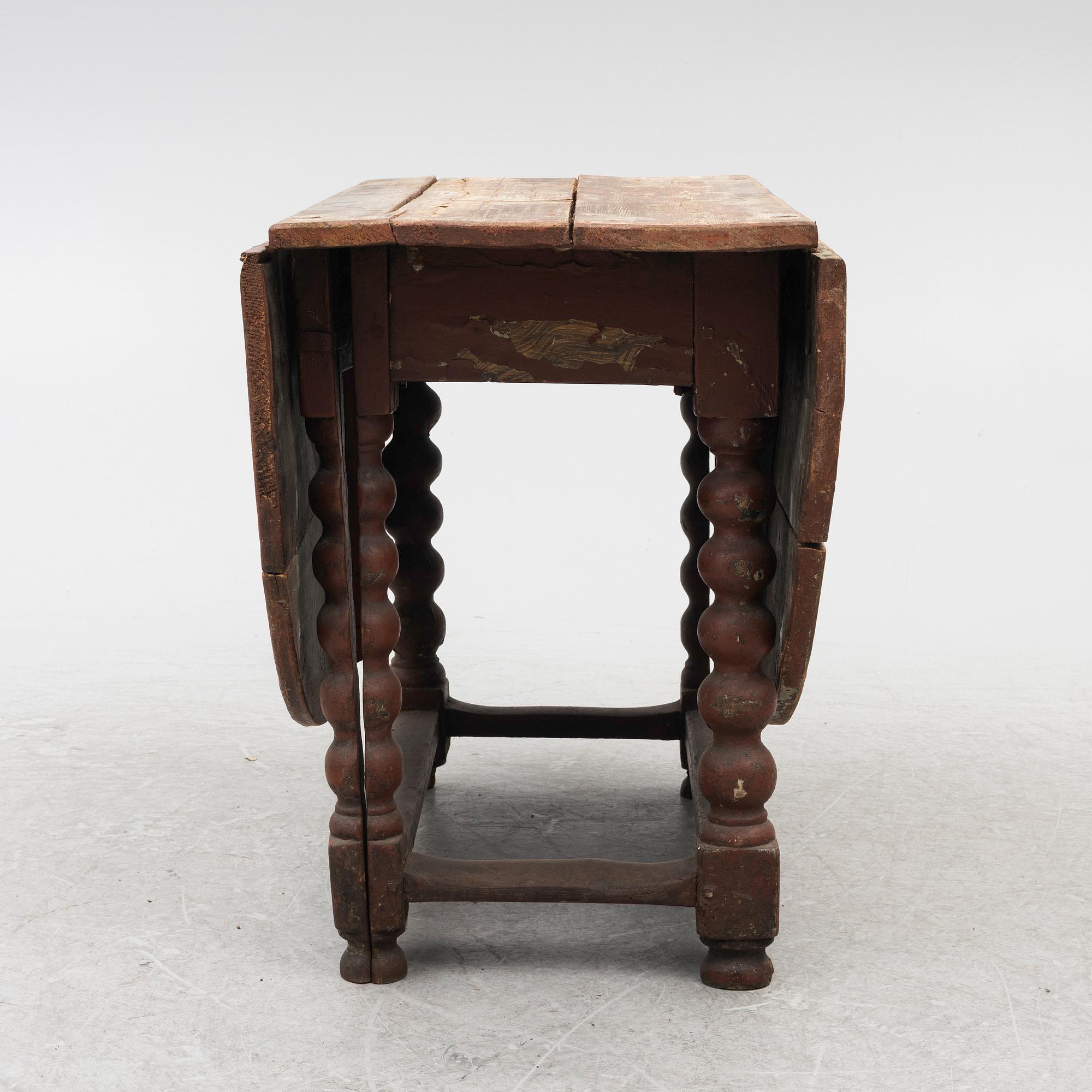 a drop-leaf table, Sweden, 18th/19th century.