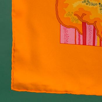 A scarf  "Contre-Courant" by HERMES.