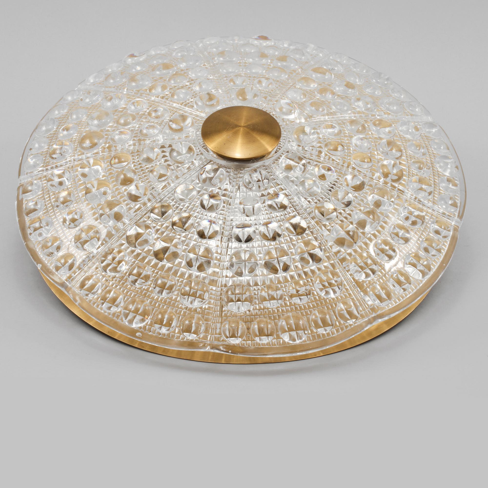 TAKLAMPA, plafond, Carl Fagerlund, Orrefors, 1900-talets andra hälft, höjd ca 10 cm.