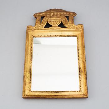 A Swedish 18th century gilt wood mirror.