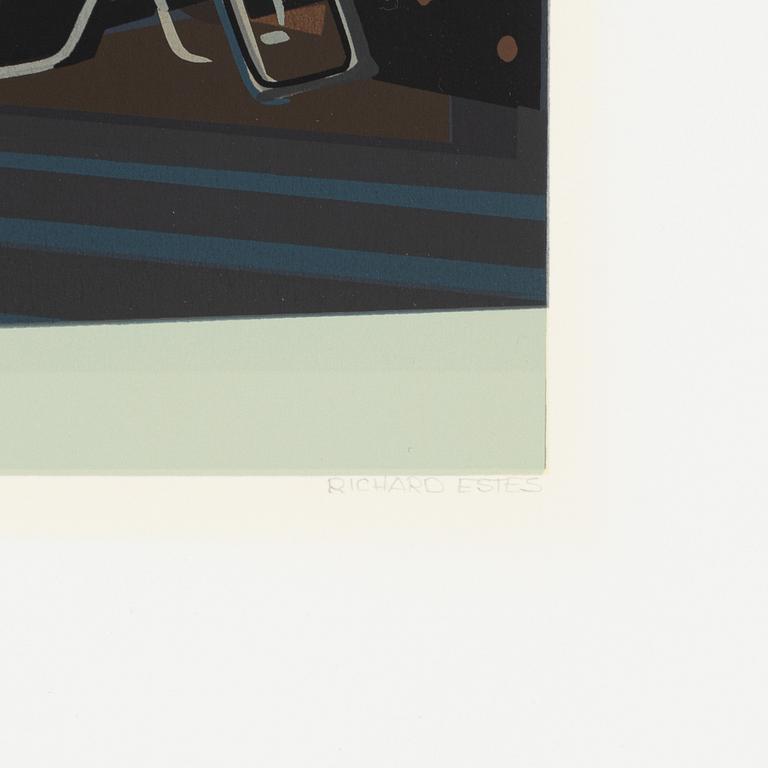 Richard Estes, "Nass Linoleum," from the portfolio "Urban Lanscapes",