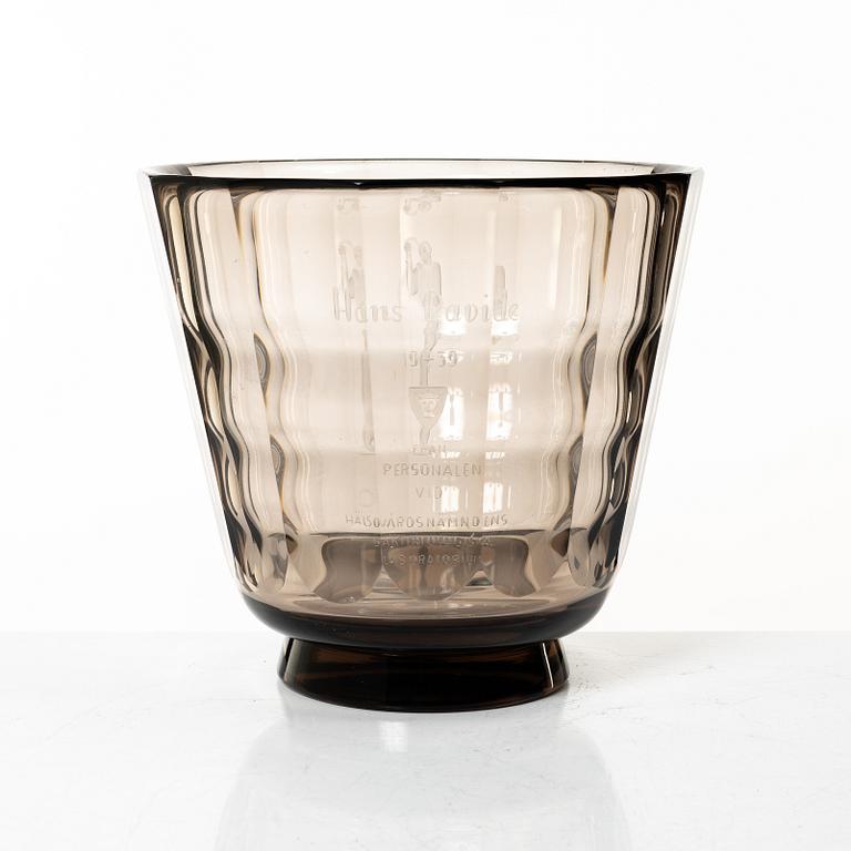 Simon Gate, Bowl, glass, Orrefors, 1930s.