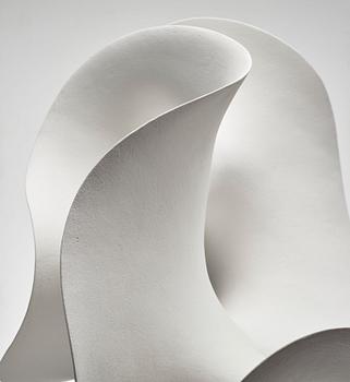 Eva Hild, a white stoneware sculpture, "Loop 649", Sweden 2005.