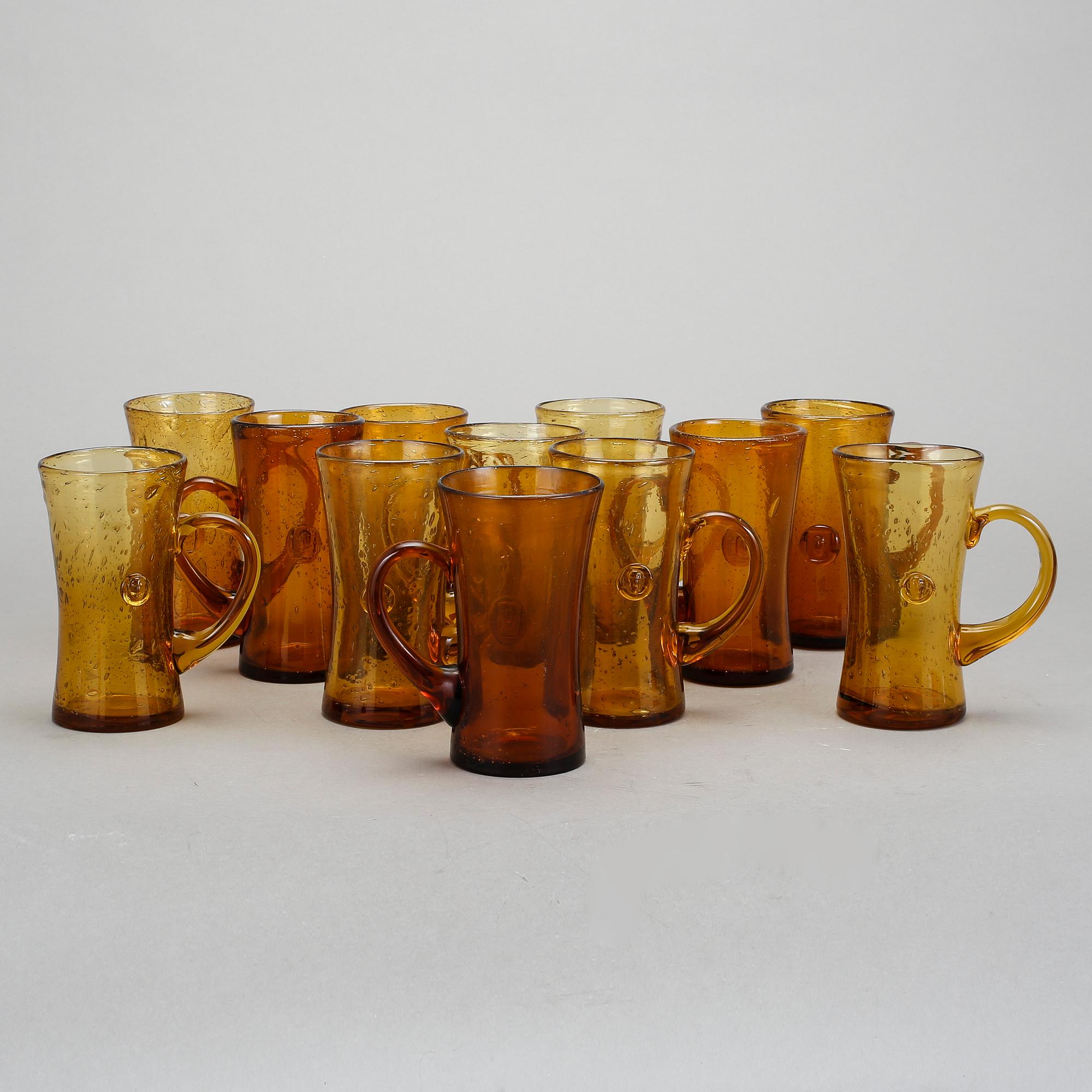 ÖLGLAS 12 st, Erik Höglund, Boda, 1950-60-tal.