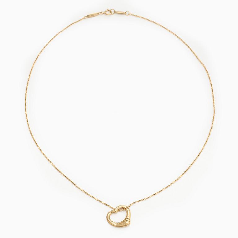 Tiffany & Co, Elsa Peretti, an 18K gold "Open Heart" necklace.