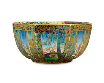 890. A Daisy Makeig Jones 'Fairyland lustre' porcelaine bowl by Wedgwood, England 1920's-30's.