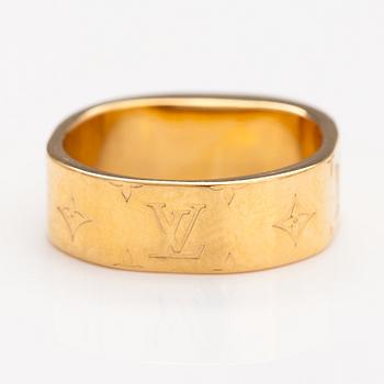 Louis Vuitton, A "Nanogram" ring. Marked Italy.