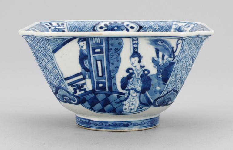 SKÅL, porslin. Kangxi-stil, sen Qing.
