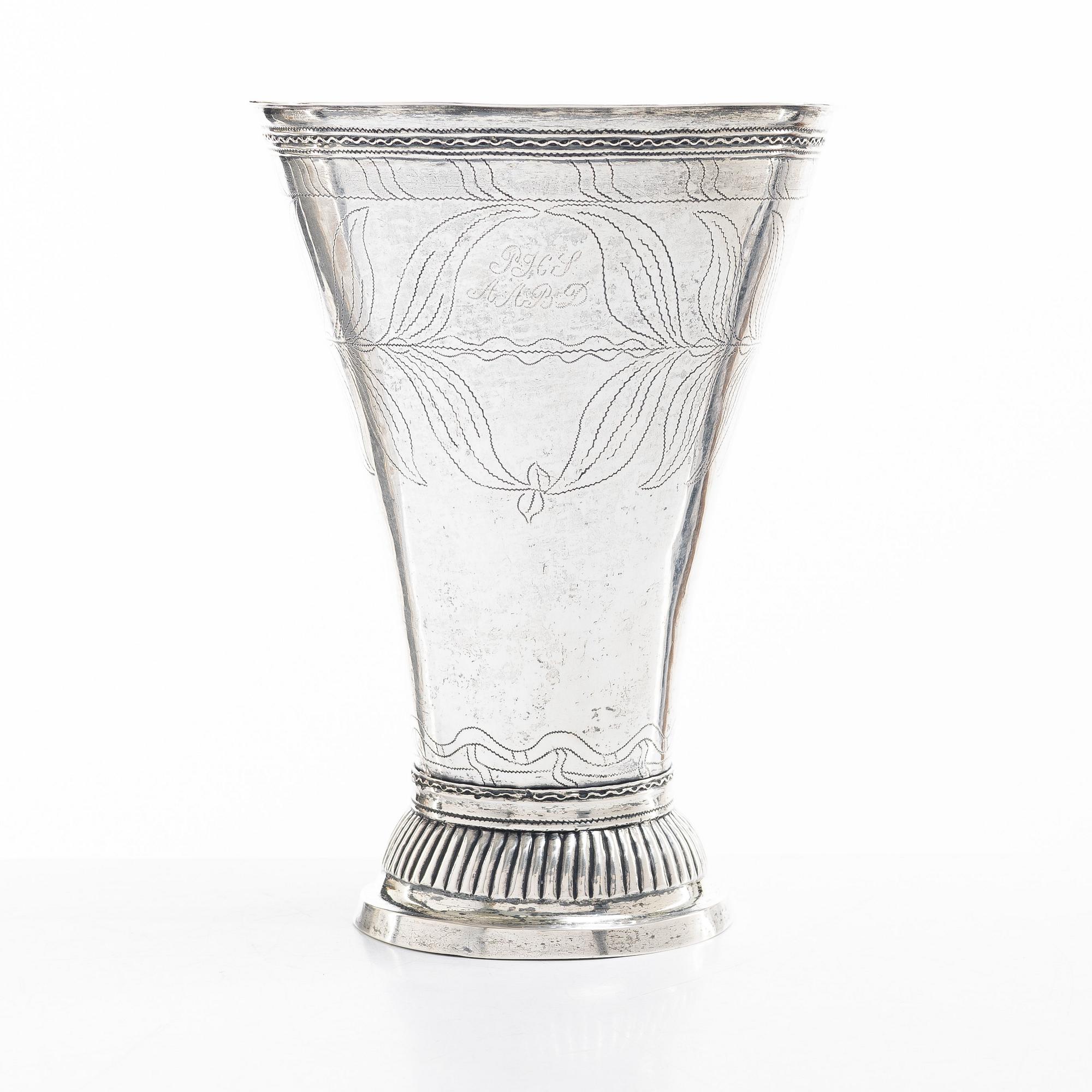 Anders Hjulström, bägare, silver, Köping 1798.