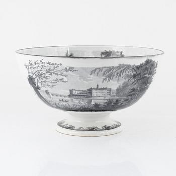 a large creamware bowl, 'Tullgarn', Rörstrand, mid-19th century.