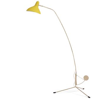 Bernard Schottlander, a lacquered steel floor lamp 'Mantis', made under license by Bergboms, Malmö Sweden 1950s.