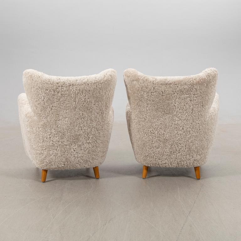 Armchairs, a pair, Swedish Modern, 1940s.