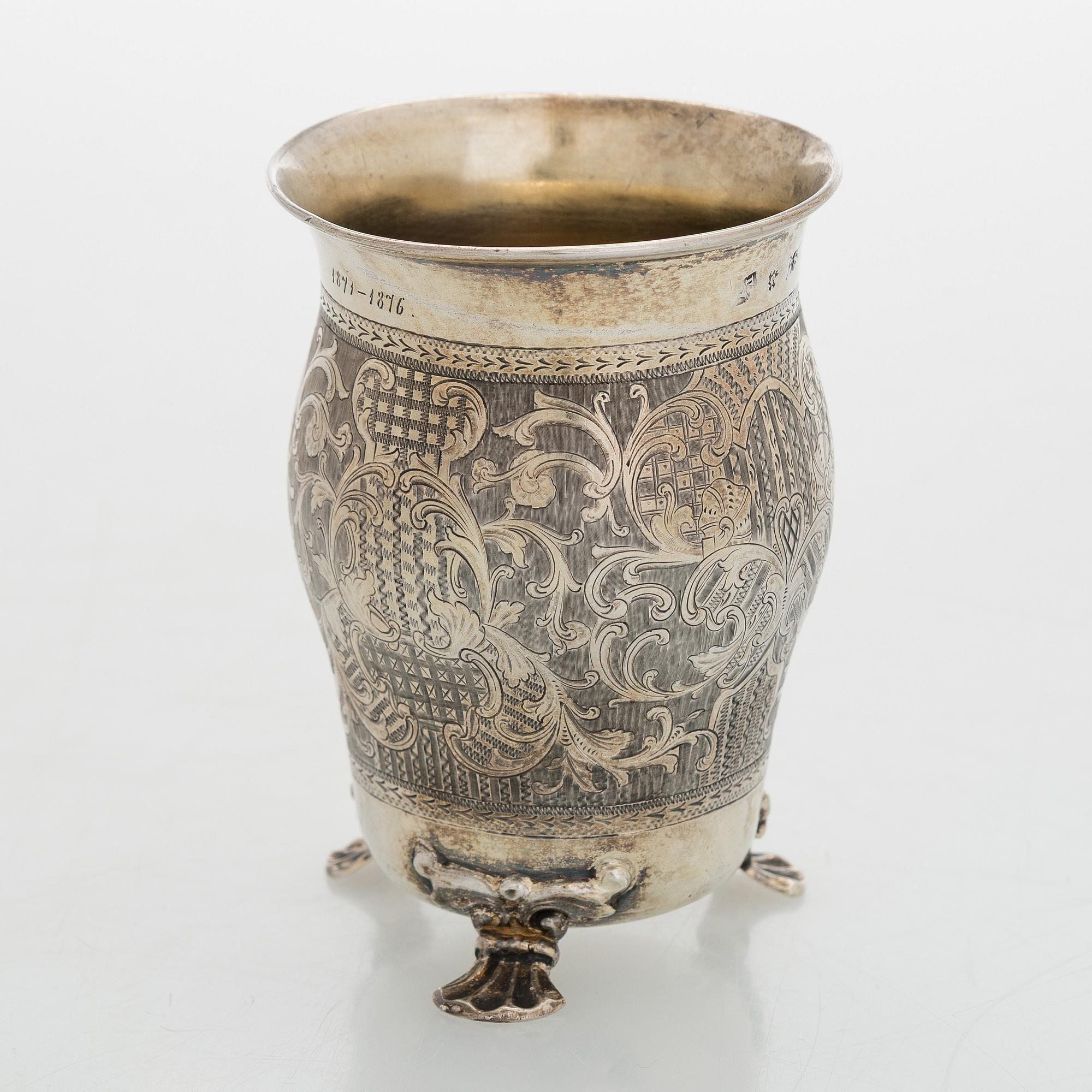 Bägare, silver, Moskva 1848.