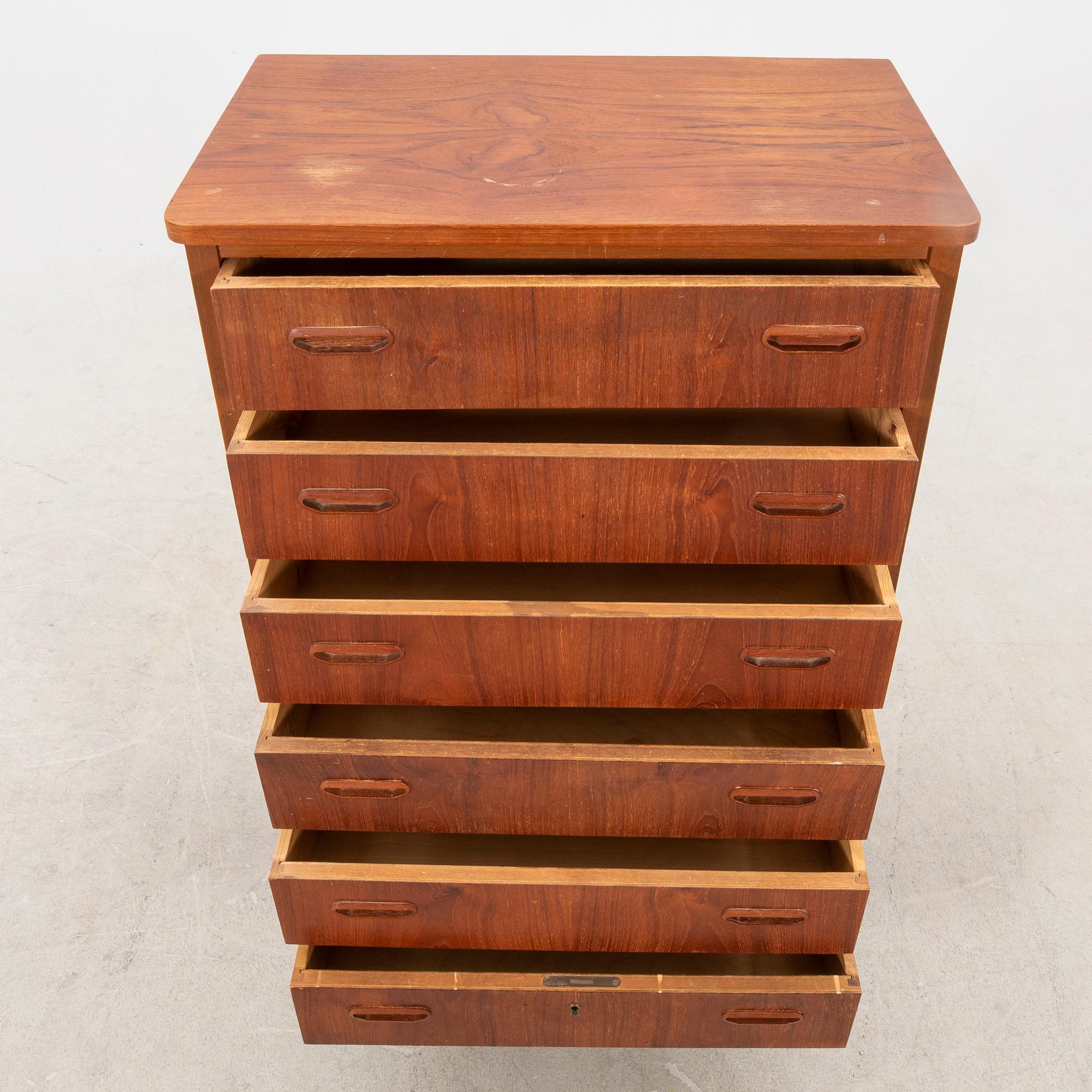 A 1960s stained dresser.