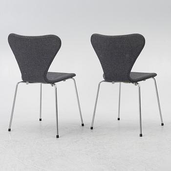 Arne Jacobsen, eight chairs, 'Serie 7', Fritz Hansen 2001.